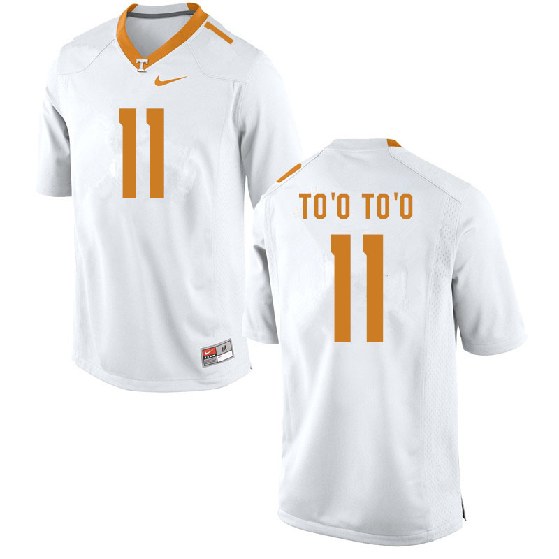 Men #11 Henry To'o To'o Tennessee Volunteers College Football Jerseys Sale-White